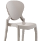Chaise Queen pedrali 650 design polycarbonate empilable contemporain beige blanc noir orange violet transparent 