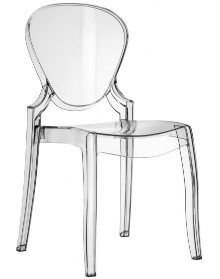 Chaise Queen pedrali 650 design polycarbonate empilable contemporain beige blanc noir orange violet transparent 