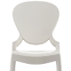 Chaise Queen pedrali 650 design polycarbonate empilable contemporain beige blanc noir orange violet transparent 
