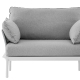 Fauteuil jardin design lounge Reva Patrick Jouin Pedrali confort coussin assise garnie blanc sable