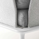 Fauteuil jardin design lounge Reva Patrick Jouin Pedrali confort coussin assise garnie blanc sable