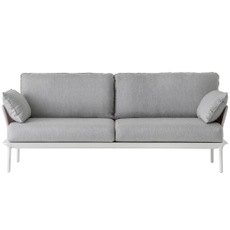 Canapé jardin design confortable Reva Patrick Jouin Pedrali Coussins en mousse pieds aluminium 