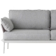 Canapé jardin design confortable Reva Patrick Jouin Pedrali Coussins en mousse pieds aluminium 