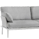 Canapé jardin design confortable Reva Patrick Jouin Pedrali Coussins en mousse pieds aluminium 