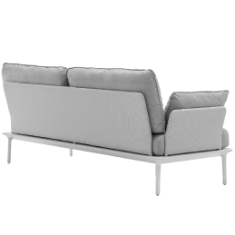 Canapé jardin design confortable Reva Patrick Jouin Pedrali Coussins en mousse pieds aluminium 