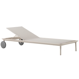 Chaise longue jardin Reva Patrick Jouin Pedrali empilable Aluminium textylene