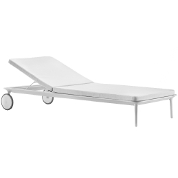 Chaise longue jardin Reva Patrick Jouin Pedrali empilable Aluminium textylene