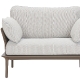 Fauteuil extérieur Reva Twist Patrick Jouin Pedrali Aluminium textylene corde plate Coussins en mousse tissu imperméable