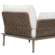 Fauteuil extérieur Reva Twist Patrick Jouin Pedrali Aluminium textylene corde plate Coussins en mousse tissu imperméable