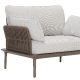 Fauteuil extérieur Reva Twist Patrick Jouin Pedrali Aluminium textylene corde plate Coussins en mousse tissu imperméable
