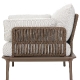 Fauteuil extérieur Reva Twist Patrick Jouin Pedrali Aluminium textylene corde plate Coussins en mousse tissu imperméable