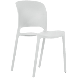 Chaise Lupa polypropylène empilable x 12 confort et design extérieur vert blanc beige grise