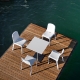 Chaise Snow Fioravanti Pedrali empilable design extérieur terrasse chaise bleu grise blanche verte rouge beige grise 