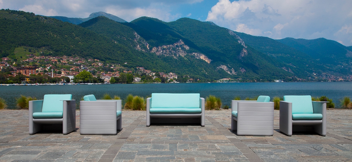 Fauteuil lounge Sunset 625 Alessandro Busana Pedrali résine coussin outdoor extérieur terrasse 