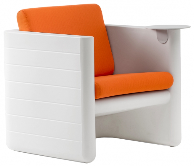 Fauteuil lounge Sunset 625 Alessandro Busana Pedrali résine coussin outdoor extérieur terrasse 