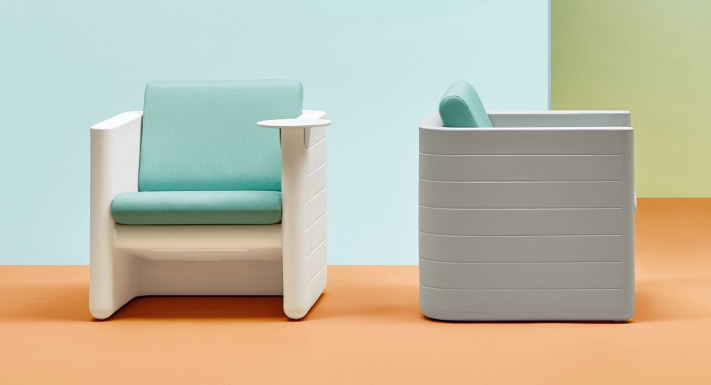 Fauteuil lounge Sunset 625 Alessandro Busana Pedrali résine coussin outdoor extérieur terrasse 