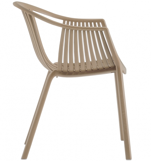 Fauteuil Bridge Tatami 306 Pedrali résine extérieur design empilable noir blanc vert gris chocolat beige rouge