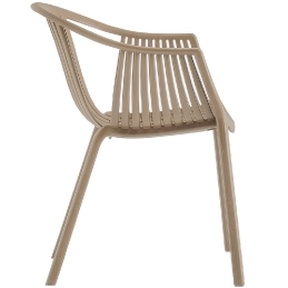 Fauteuil Bridge Tatami 306 Pedrali résine extérieur design empilable noir blanc vert gris chocolat beige rouge