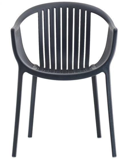 Fauteuil Bridge Tatami 306 Pedrali résine extérieur design empilable noir blanc vert gris chocolat beige rouge