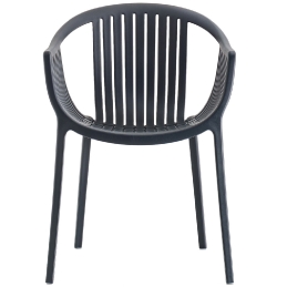 Fauteuil Bridge Tatami 306 Pedrali résine extérieur design empilable noir blanc vert gris chocolat beige rouge