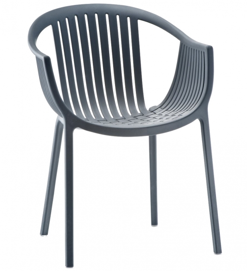 Fauteuil Bridge Tatami 306 Pedrali résine extérieur design empilable noir blanc vert gris chocolat beige rouge