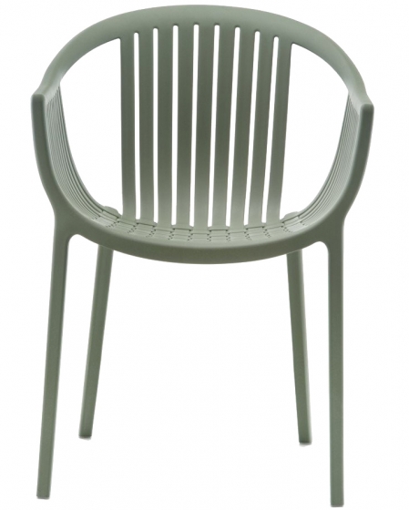 Fauteuil Bridge Tatami 306 Pedrali résine extérieur design empilable noir blanc vert gris chocolat beige rouge
