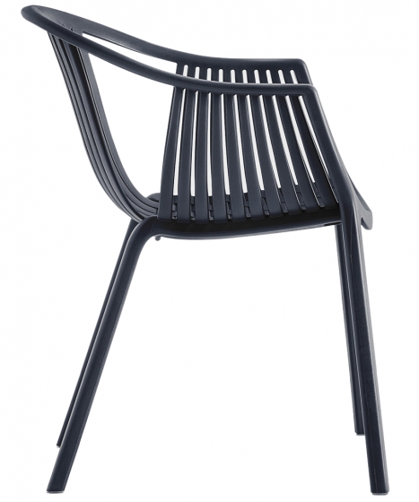Fauteuil Bridge Tatami 306 Pedrali résine extérieur design empilable noir blanc vert gris chocolat beige rouge