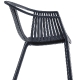 Fauteuil Bridge Tatami 306 Pedrali résine extérieur design empilable noir blanc vert gris chocolat beige rouge