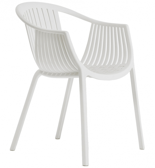 Fauteuil Bridge Tatami 306 Pedrali résine extérieur design empilable noir blanc vert gris chocolat beige rouge