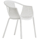 Fauteuil Bridge Tatami 306 Pedrali résine extérieur design empilable noir blanc vert gris chocolat beige rouge
