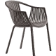 Fauteuil Bridge Tatami 306 Pedrali résine extérieur design empilable noir blanc vert gris chocolat beige rouge