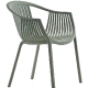 Fauteuil Bridge Tatami 306 Pedrali résine extérieur design empilable noir blanc vert gris chocolat beige rouge