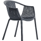 Fauteuil Bridge Tatami 306 Pedrali résine extérieur design empilable noir blanc vert gris chocolat beige rouge