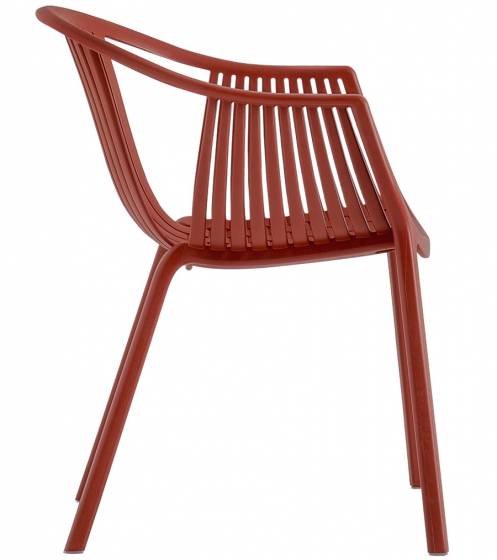 Fauteuil Bridge Tatami 306 Pedrali résine extérieur design empilable noir blanc vert gris chocolat beige rouge