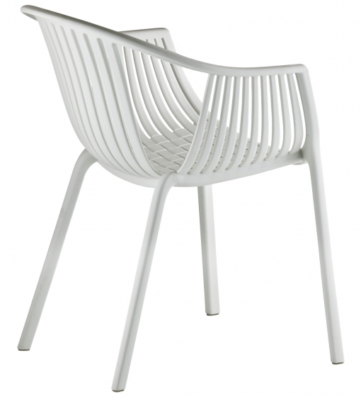 Fauteuil Bridge Tatami 306 Pedrali résine extérieur design empilable noir blanc vert gris chocolat beige rouge
