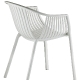 Fauteuil Bridge Tatami 306 Pedrali résine extérieur design empilable noir blanc vert gris chocolat beige rouge