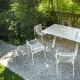 Table ARKI Jardin et terrasse Pieds Métalliques Outdoor Pedrali Plateau Marbre, Stratifié ou Gres Céramique