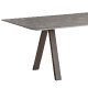 Table ARKI Jardin et terrasse Pieds Métalliques Outdoor Pedrali Plateau Marbre, Stratifié ou Gres Céramique