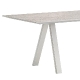 Table ARKI Jardin et terrasse Pieds Métalliques Outdoor Pedrali Plateau Marbre, Stratifié ou Gres Céramique