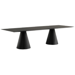 Tables pied central Ikon Pio e Tito Toso Pedrali architecture taille plateau compact, Fenix