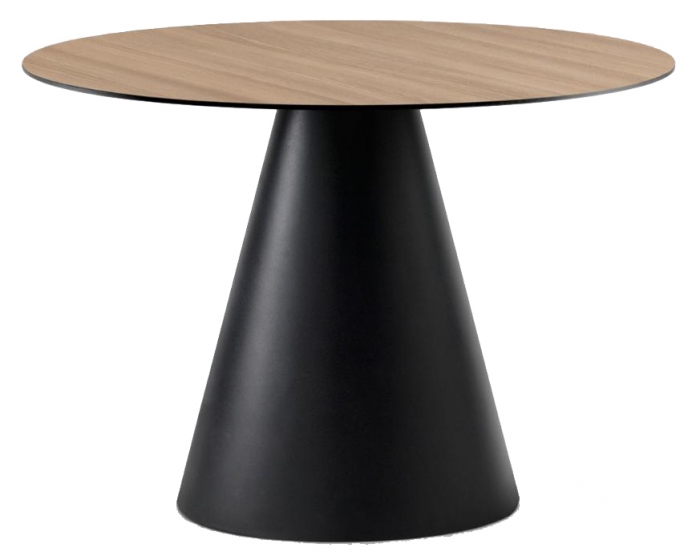 Tables pied central Ikon Pio e Tito Toso polyproplateau fin stratifié