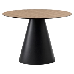 Tables pied central Ikon Pio e Tito Toso polyproplateau fin stratifié