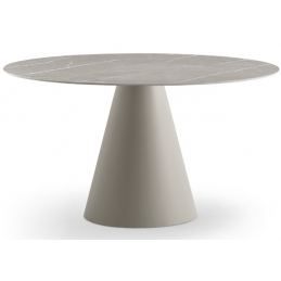 Tables pied central Ikon Pio e Tito Toso polyproplateau fin stratifié