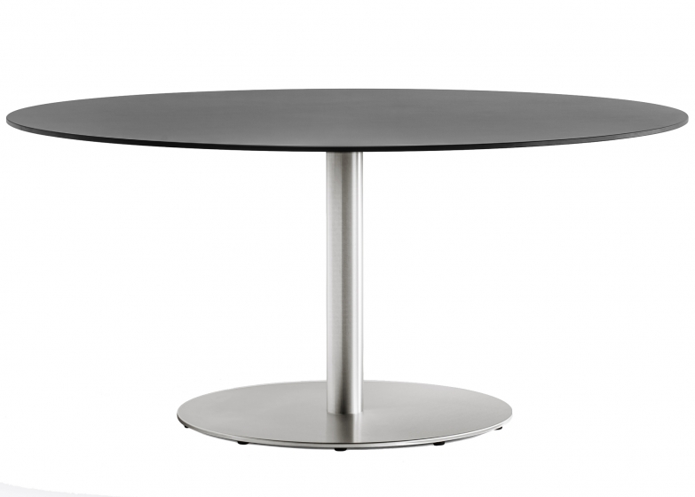 Tables ronde design base central INOX Pedrali ronde grand Plateau en stratifié 