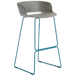 Chaise haute tabouret Babila Pedrali acier chrome garnie promo mobilier