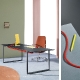 Bureaux Toa Pedrali industriel fonctionnel design fenix couleur pieds aluminium