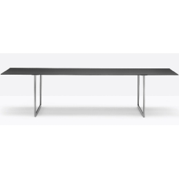 Table Toa Pedrali industriel fonctionnel design fenix couleur aluminium moulé