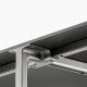 Table Toa Pedrali industriel fonctionnel design fenix couleur aluminium moulé