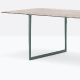 Table Toa Pedrali industriel fonctionnel design fenix couleur aluminium moulé