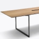 Table Toa Pedrali industriel fonctionnel design fenix couleur aluminium moulé